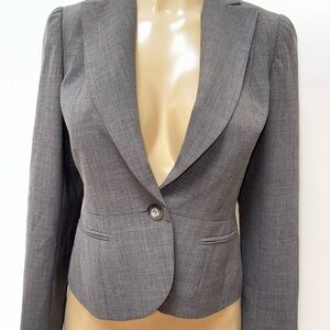 LOFT Gray Blazer Professional Tailored Suit Jacket 2P